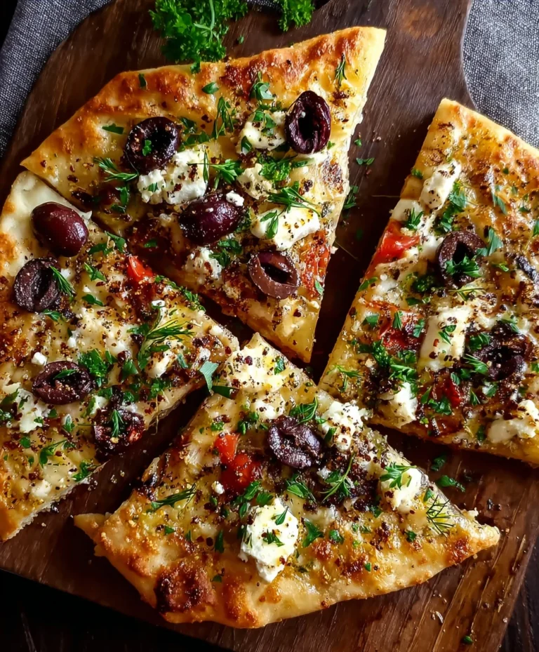 Easy Mediterranean Flatbread- Quick Delicious Meal