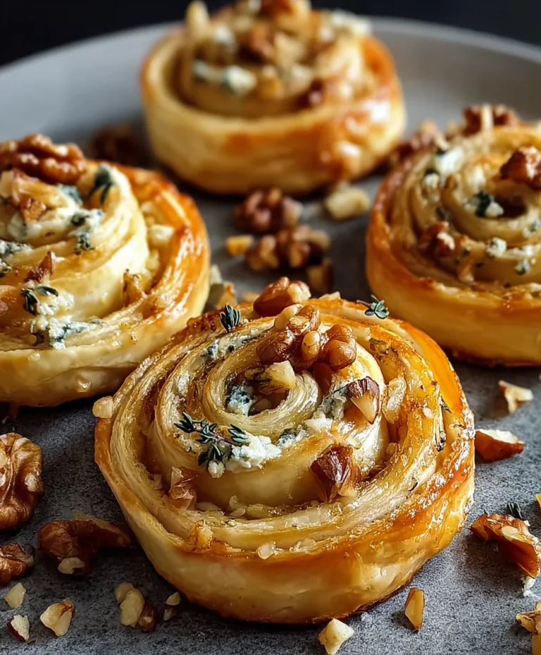 Blue Cheese Walnut Twirls – Savory Appetizer Recipe
