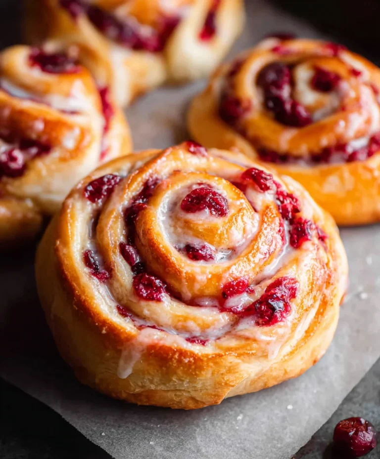 Orange Cranberry Sweet Rolls-Festive Breakfast Treat