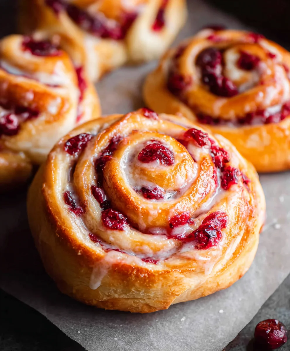 Orange Cranberry Sweet Rolls-Festive Breakfast Treat