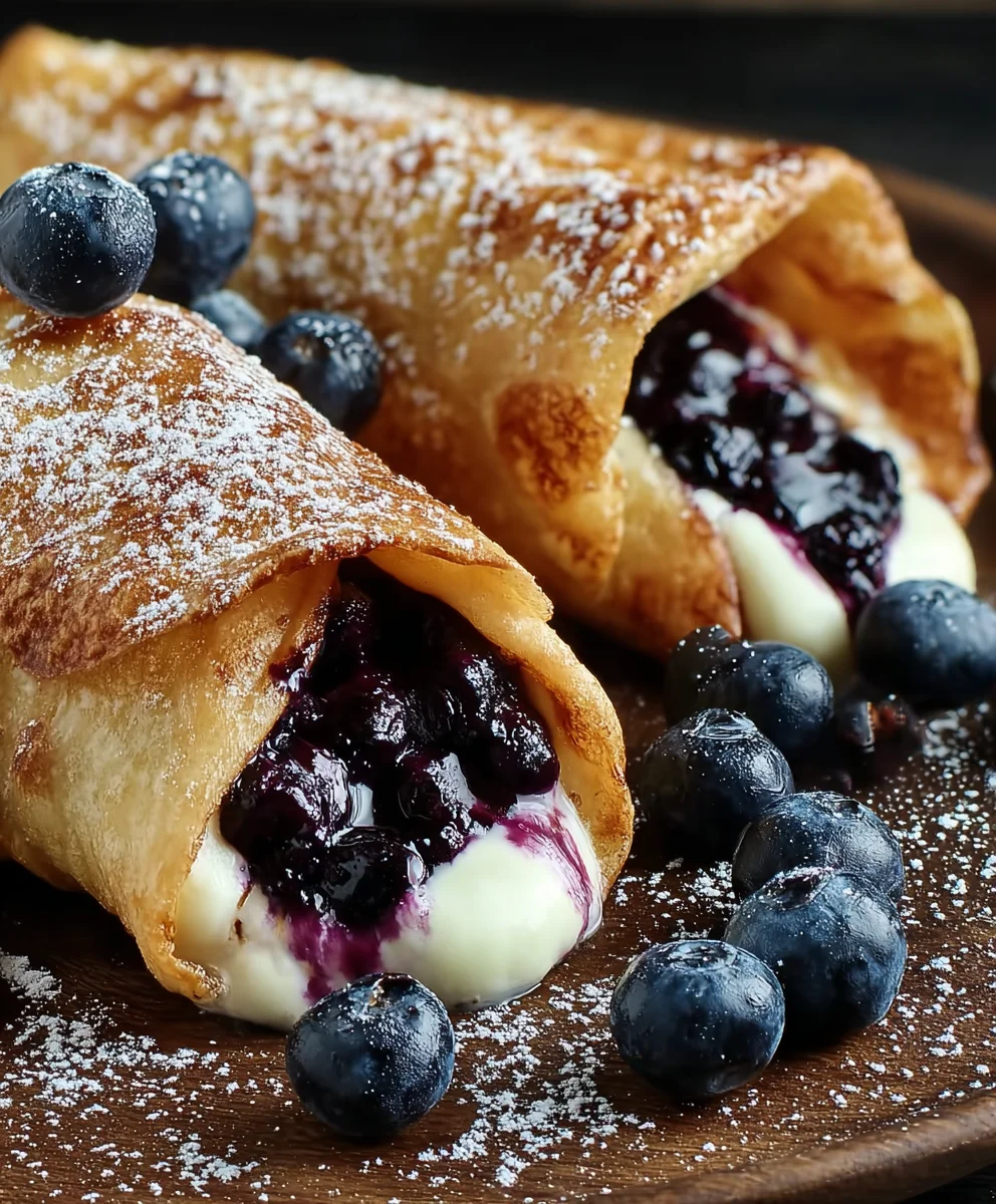 Sweet Blueberry Cheesecake Chimichangas Recipe