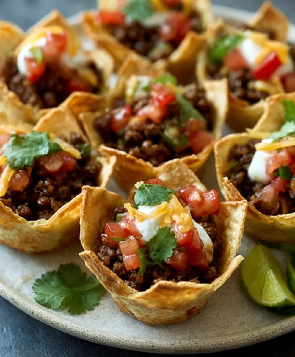Easy Beef Taco Cups- Quick & Delicious Recipe