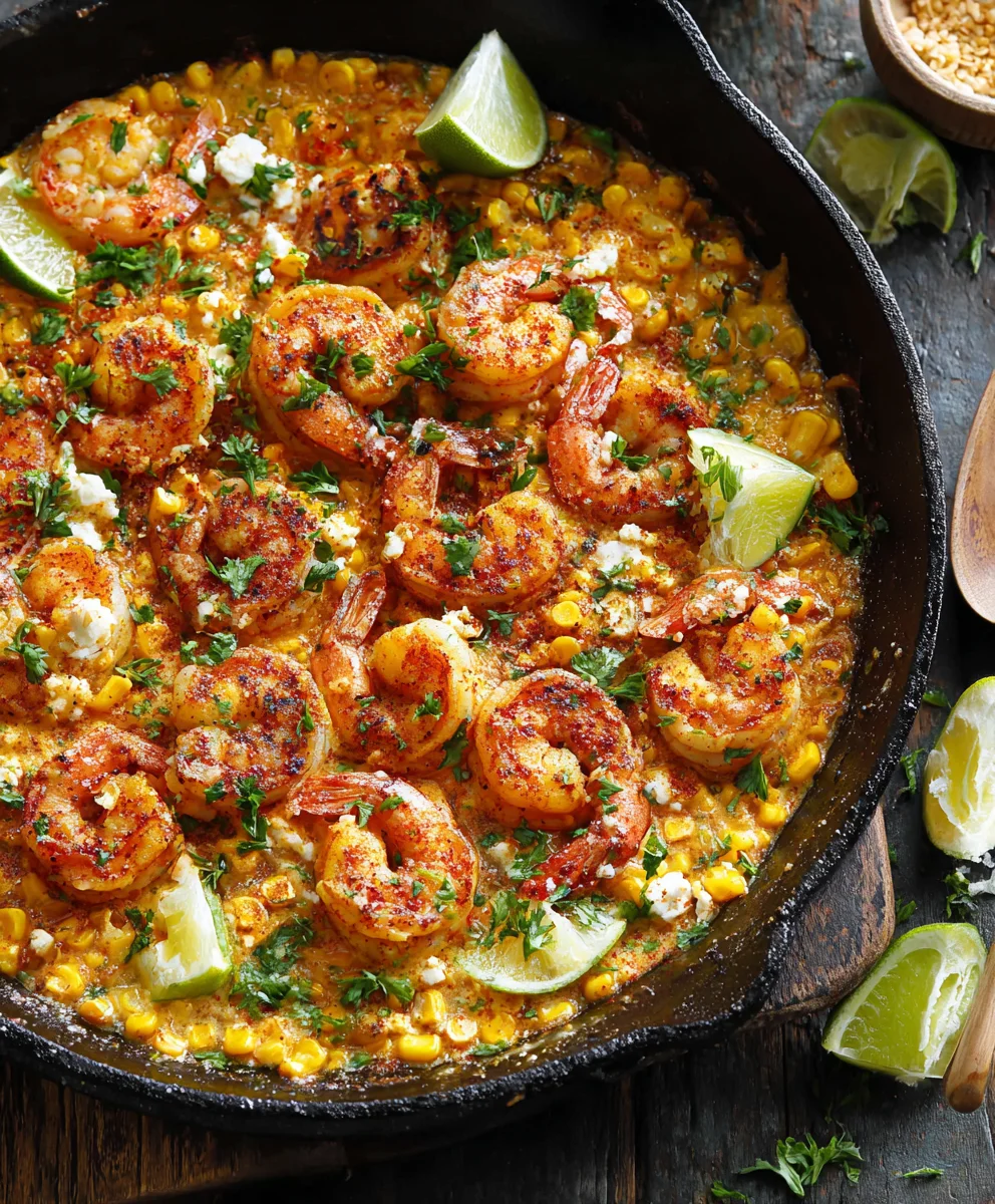 Easy Shrimp Creamed Corn One-Pan Dinner