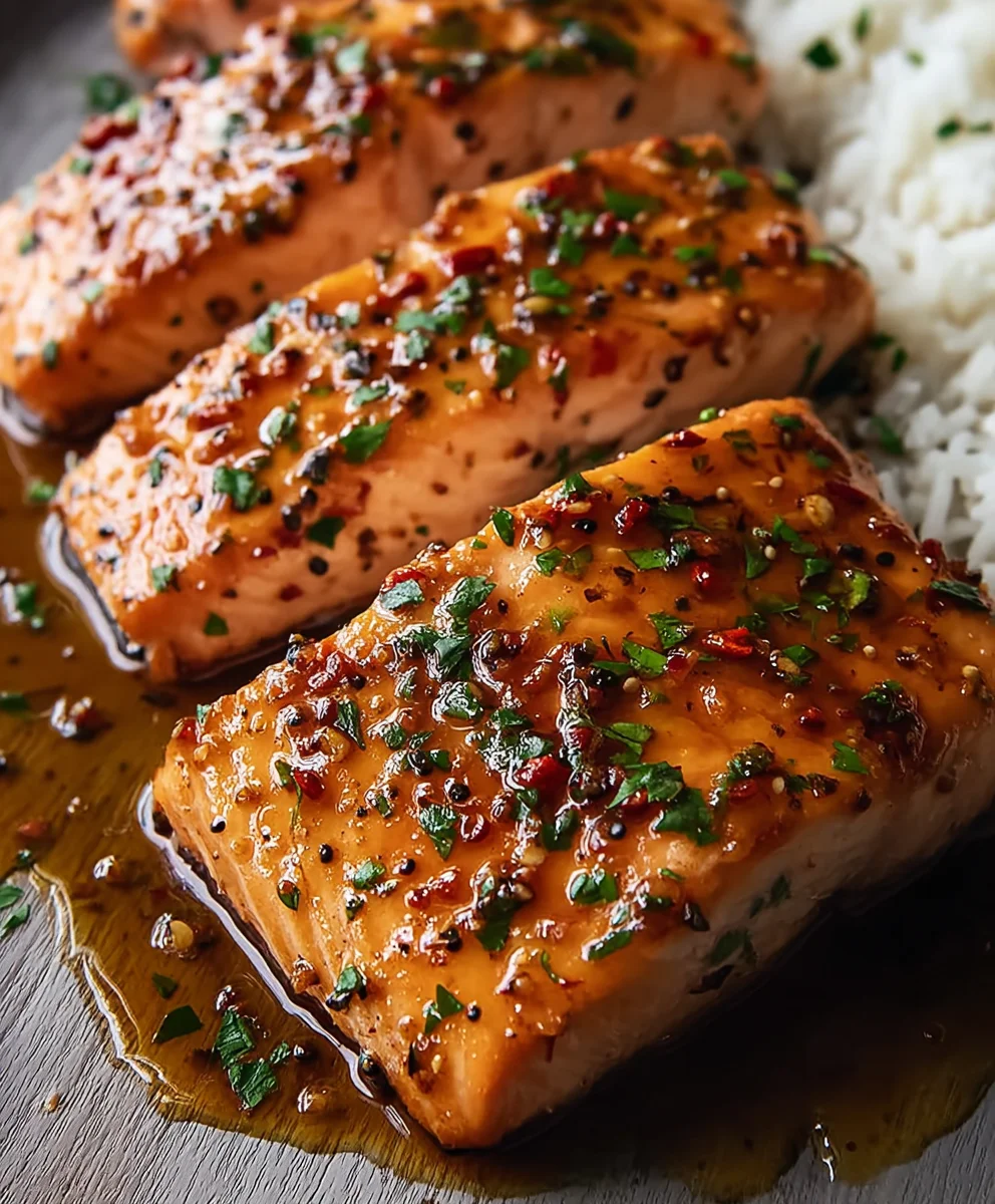Hot Honey Glazed Salmon- Easy Weeknight Dinner
