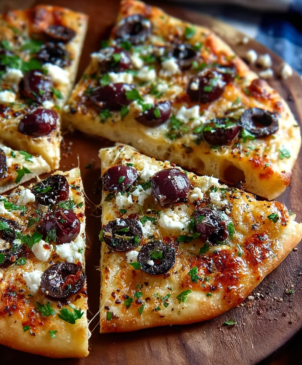 Easy Mediterranean Flatbread- Quick Delicious Meal