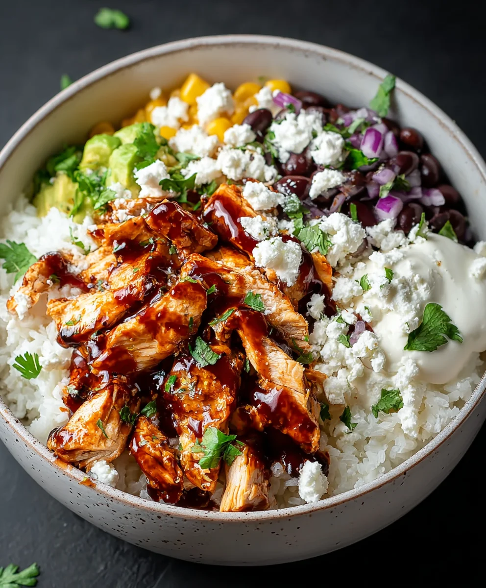 BBQ Chicken Cottage Cheese Bowl-Healthy & Easy Meal