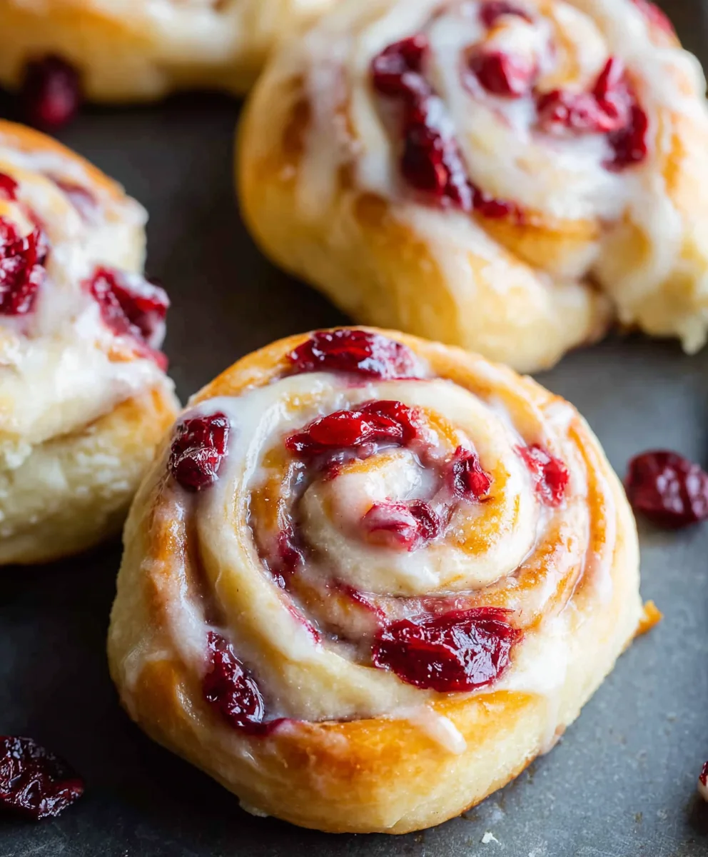 Orange Cranberry Sweet Rolls-Festive Breakfast Treat