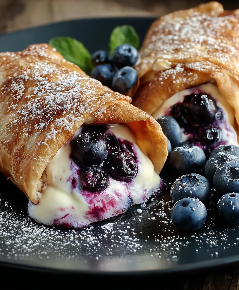 Sweet Blueberry Cheesecake Chimichangas Recipe