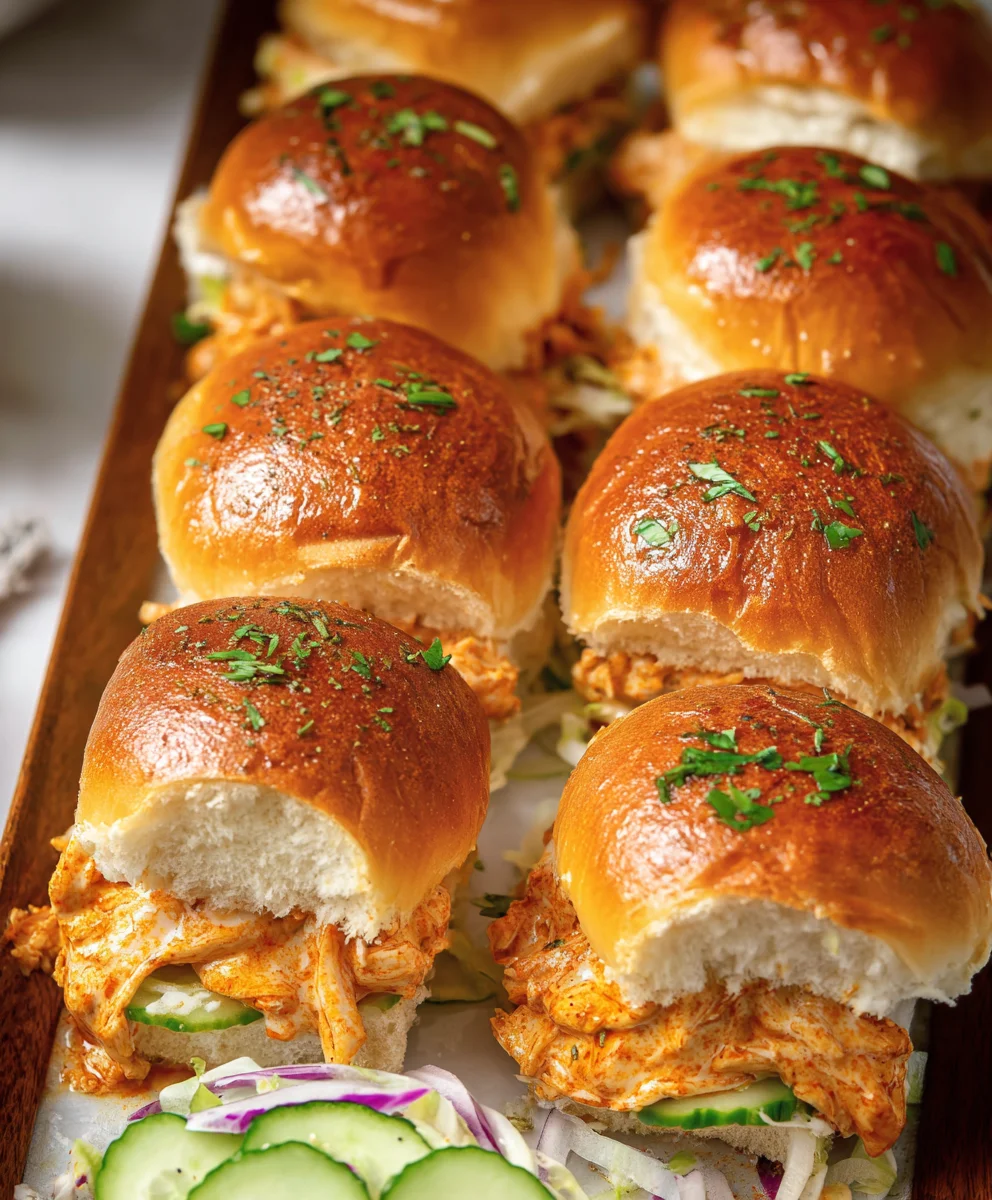 Spicy Buffalo Chicken Sliders - Easy Appetizer Recipe