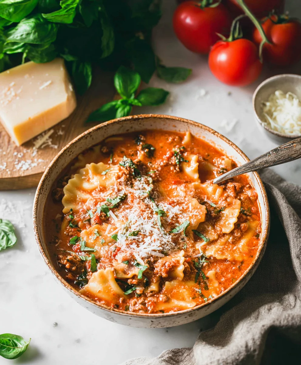 Easy Creamy Lasagna Soup - Quick & Comforting