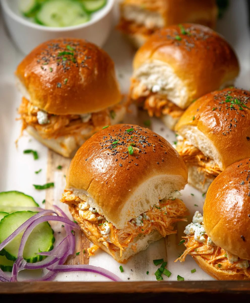 Spicy Buffalo Chicken Sliders - Easy Appetizer Recipe