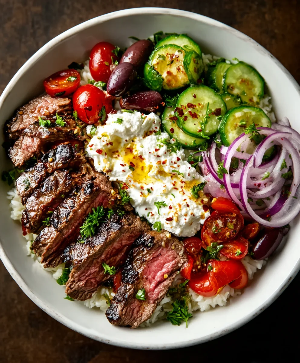 Mediterranean Beef Bowl Recipe - Flavorful & Fresh