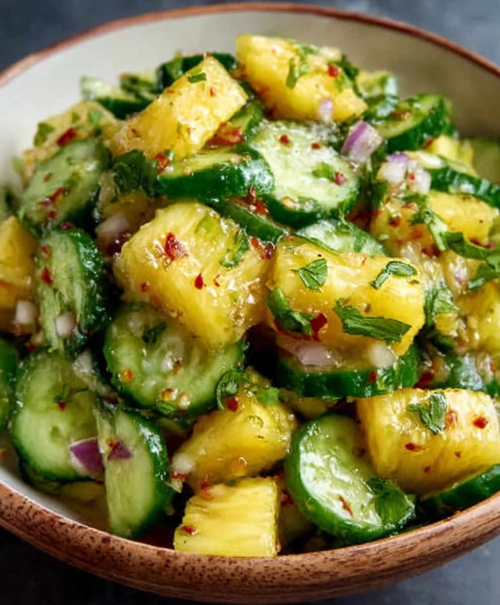 Refreshing Pineapple Cucumber Salad - Easy & Quick Recipe