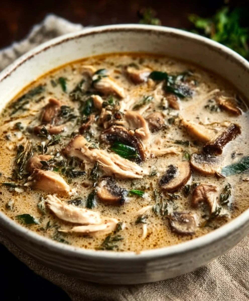 Rotisserie Chicken Mushroom Soup - Easy & Delicious Comfort