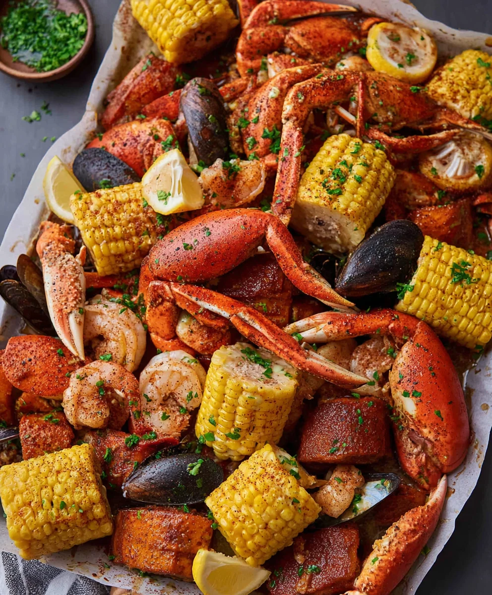 Spicy Cajun Seafood Boil- Garlic Butter Perfection