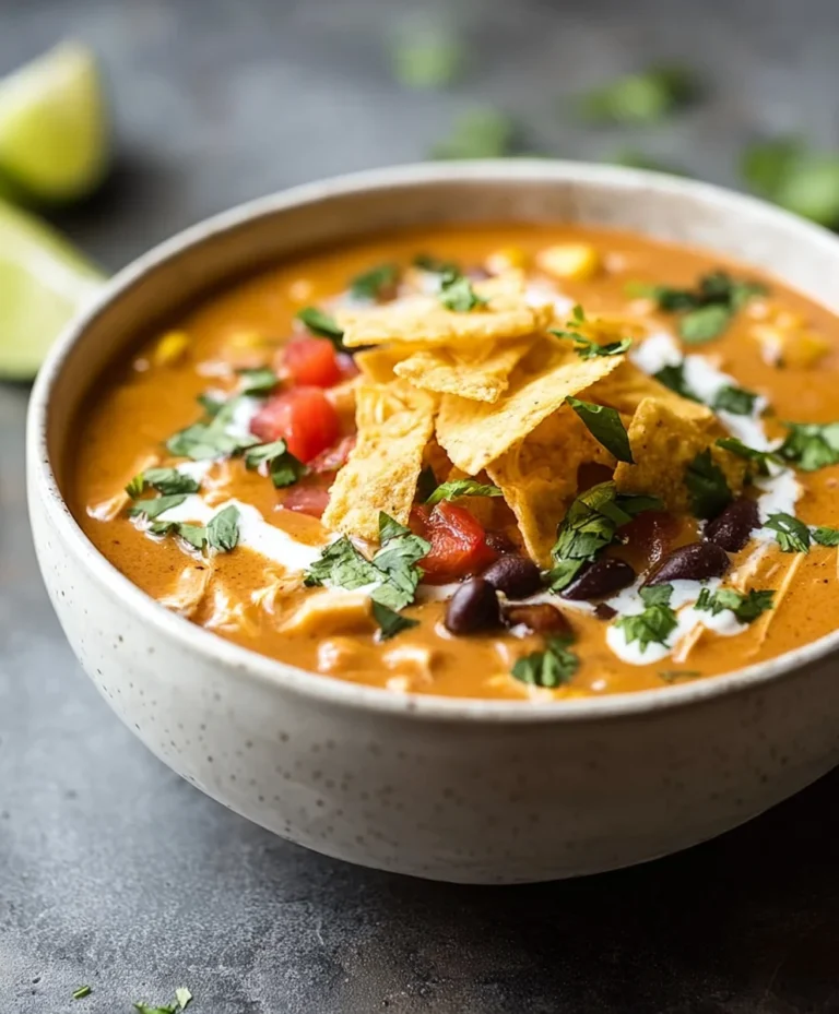 Creamy Chicken Enchilada Soup Recipe- Easy Weeknight Meal