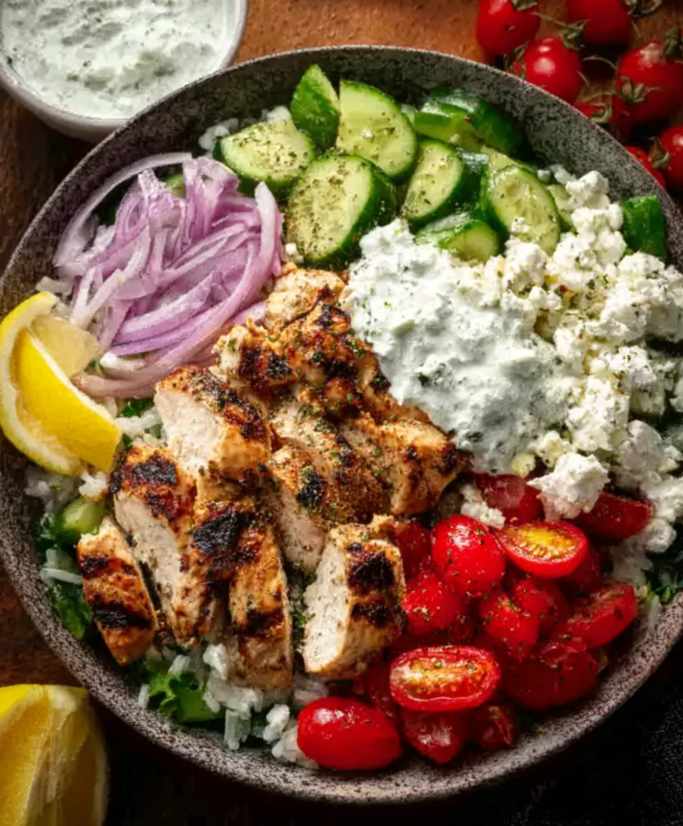 Easy Greek Chicken Bowls- Fresh & Flavorful Dinner