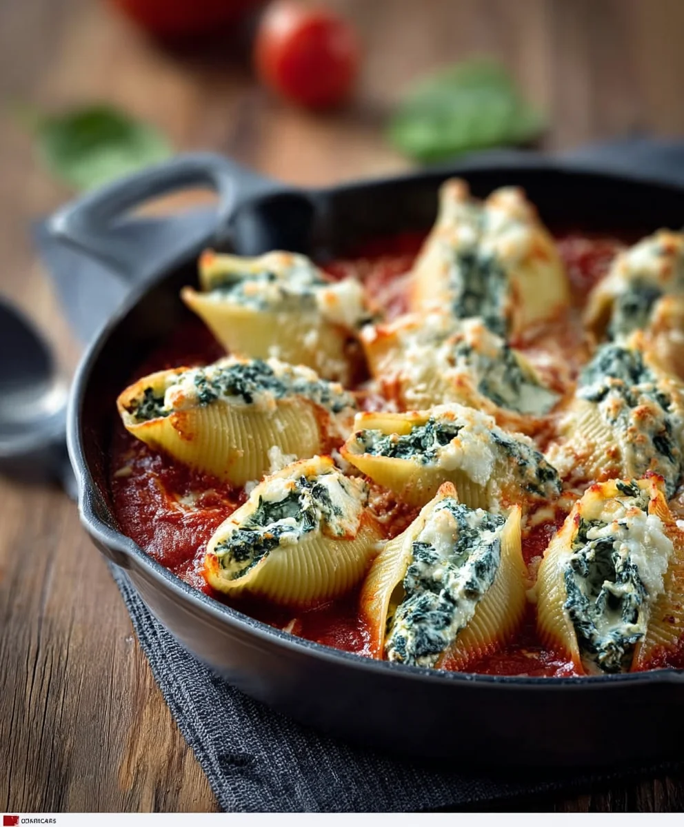 Easy Spinach Ricotta Stuffed Shells Recipe