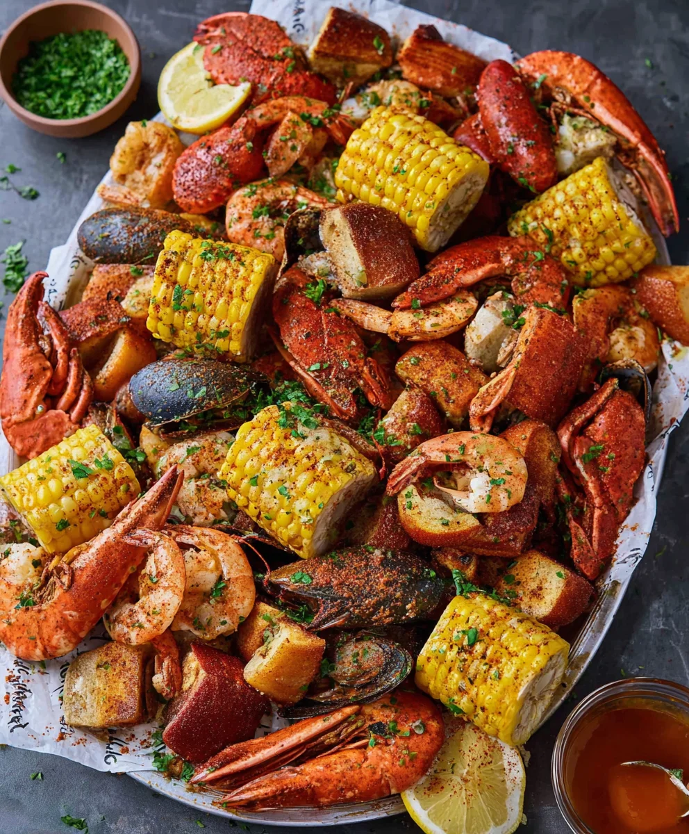Spicy Cajun Seafood Boil- Garlic Butter Perfection