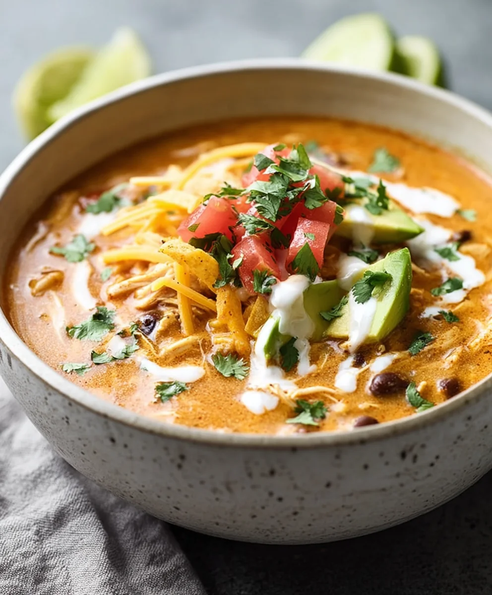 Creamy Chicken Enchilada Soup Recipe- Easy Weeknight Meal