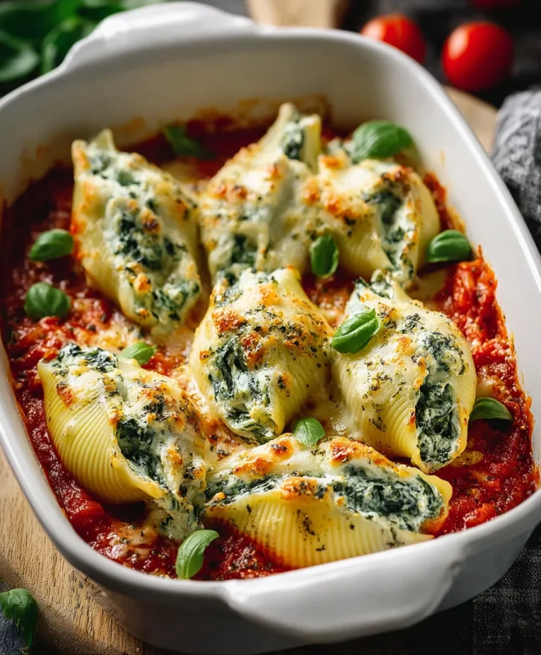 Spinach Ricotta Stuffed Shells Recipe-Easy Dinner
