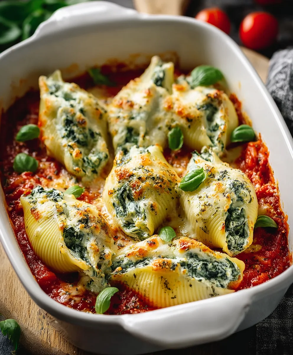 Spinach Ricotta Stuffed Shells Recipe-Easy Dinner