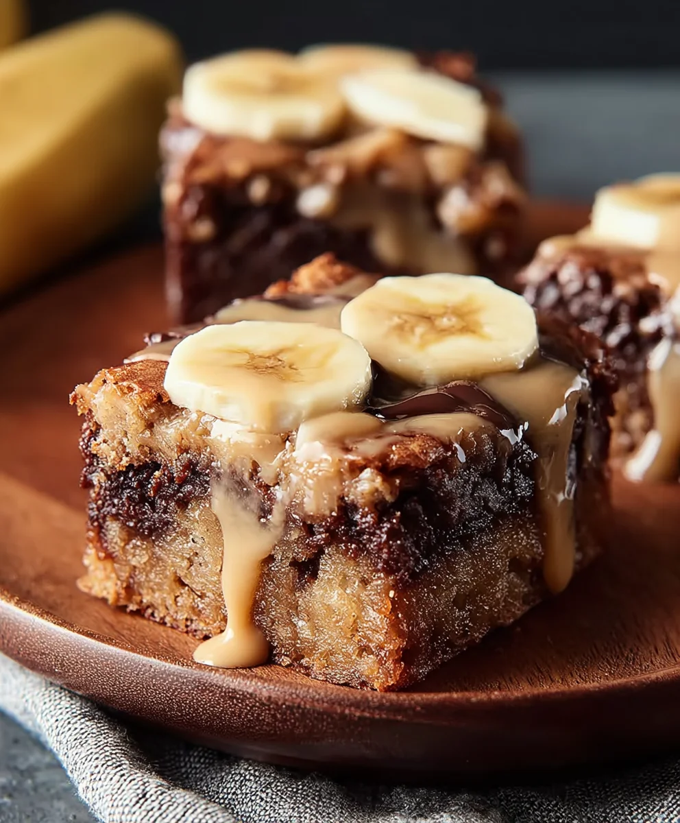 Homemade Banana Bread Brownies-Easy Dessert Recipe