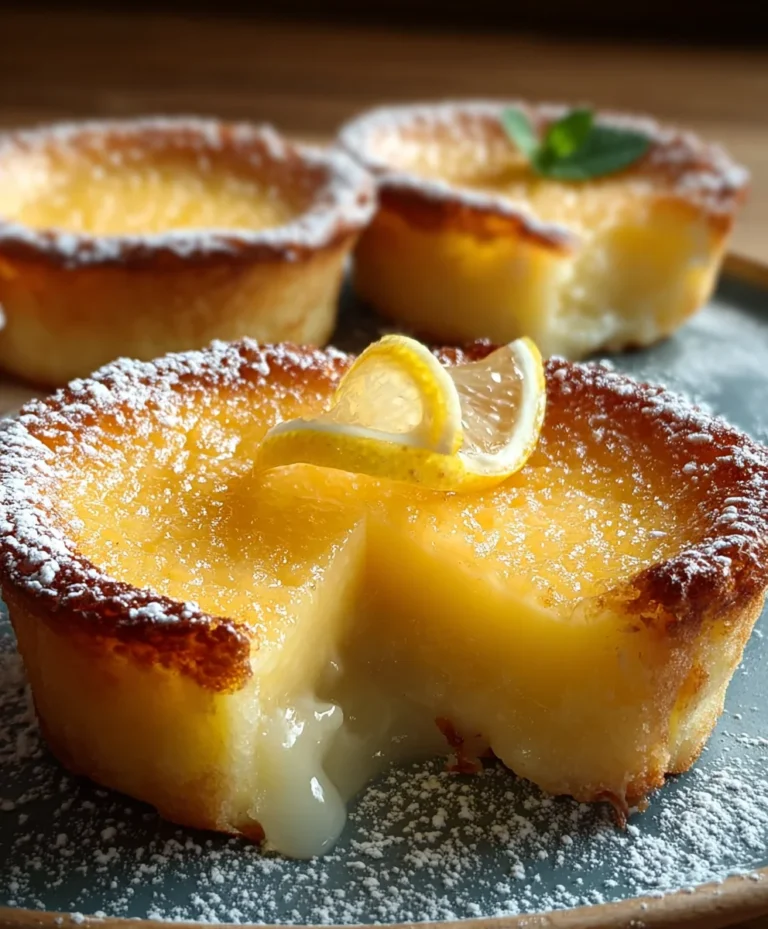 Baby Lemon Impossible Pies – Zesty & Easy Dessert