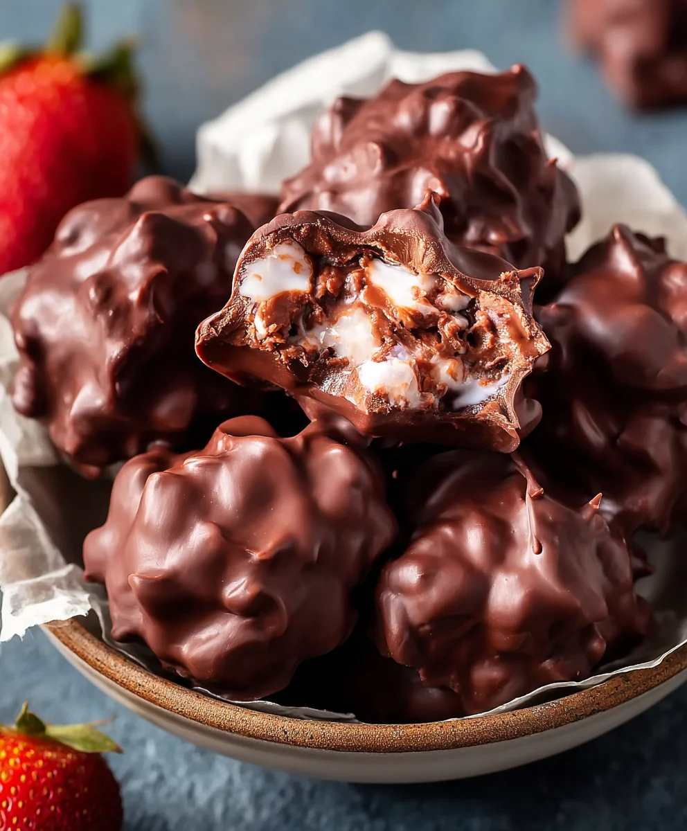 Frozen Chocolate Yogurt Clusters-Easy No-Bake Treat