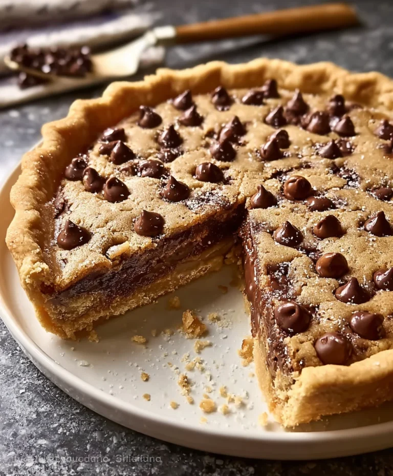 Best Chocolate Chip Cookie Pie Recipe-Easy Dessert