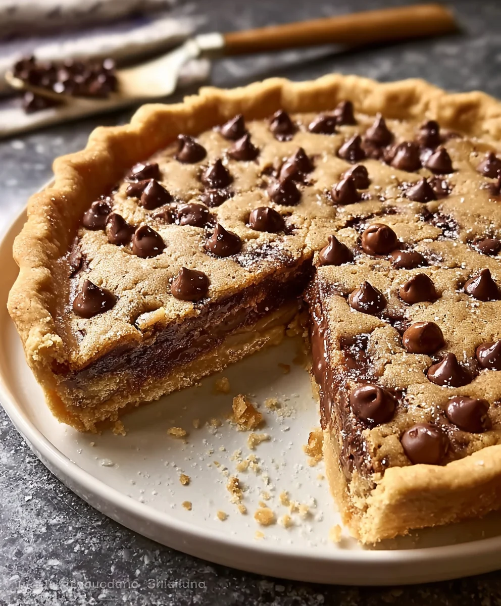 Best Chocolate Chip Cookie Pie Recipe-Easy Dessert