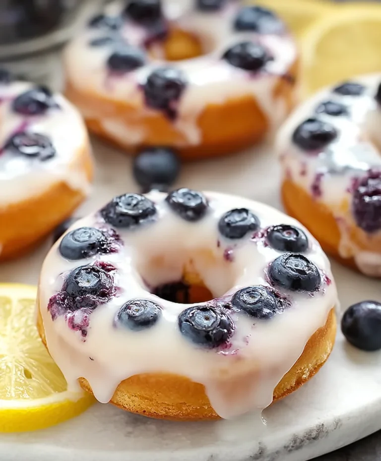 Easy Baked Lemon Blueberry Donuts-Delicious Treat