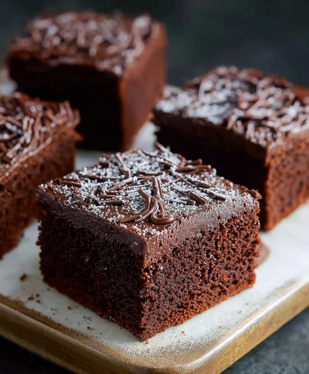 Old School Chocolate Traybake Cake-Easy Delicious Recipe
