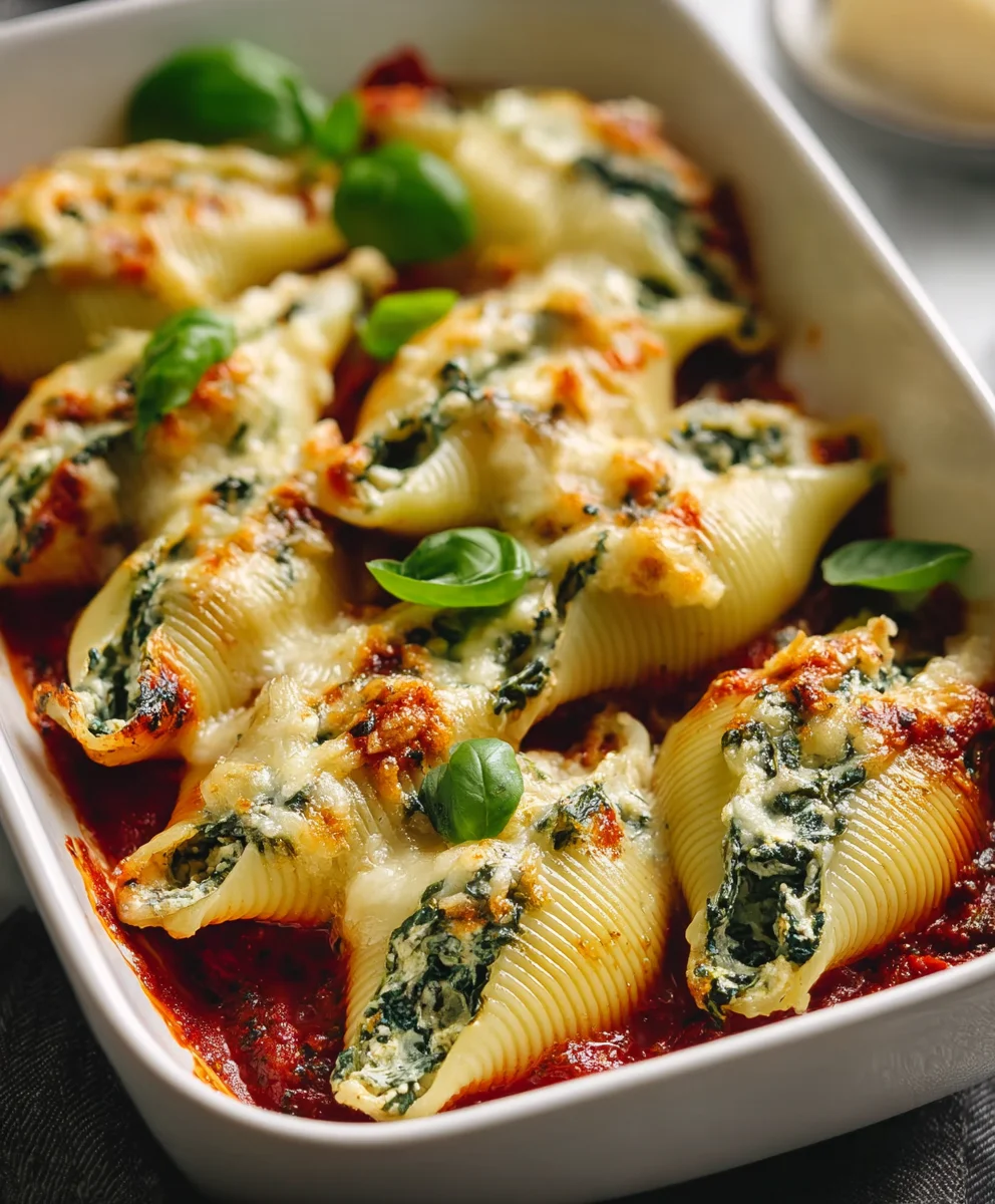 Spinach Ricotta Stuffed Shells Recipe-Easy Dinner