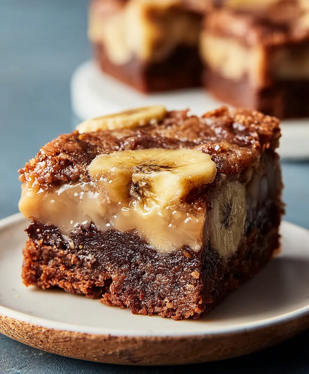 Homemade Banana Bread Brownies-Easy Dessert Recipe