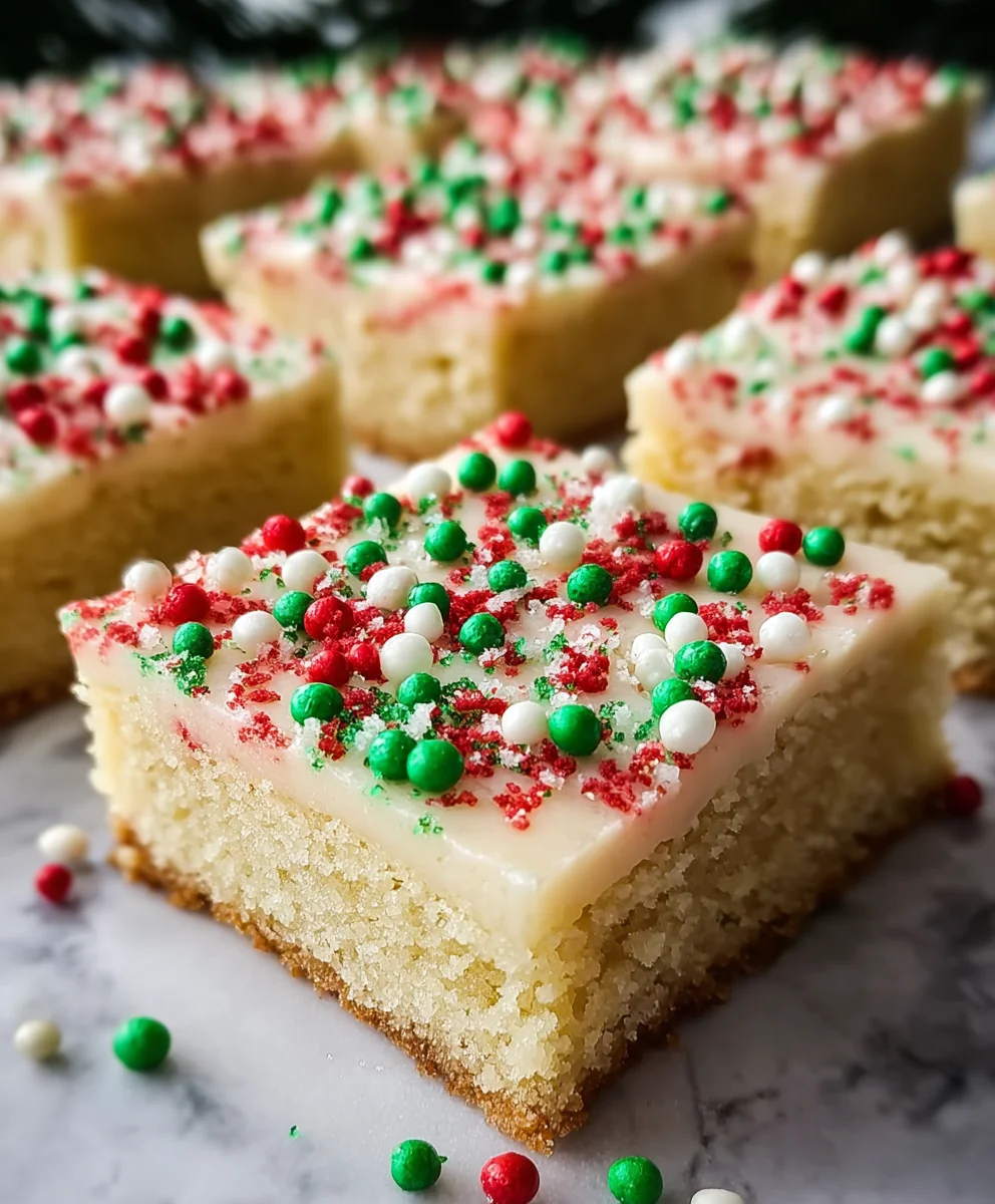 Easy Christmas Sugar Cookie Bars - Best Recipe