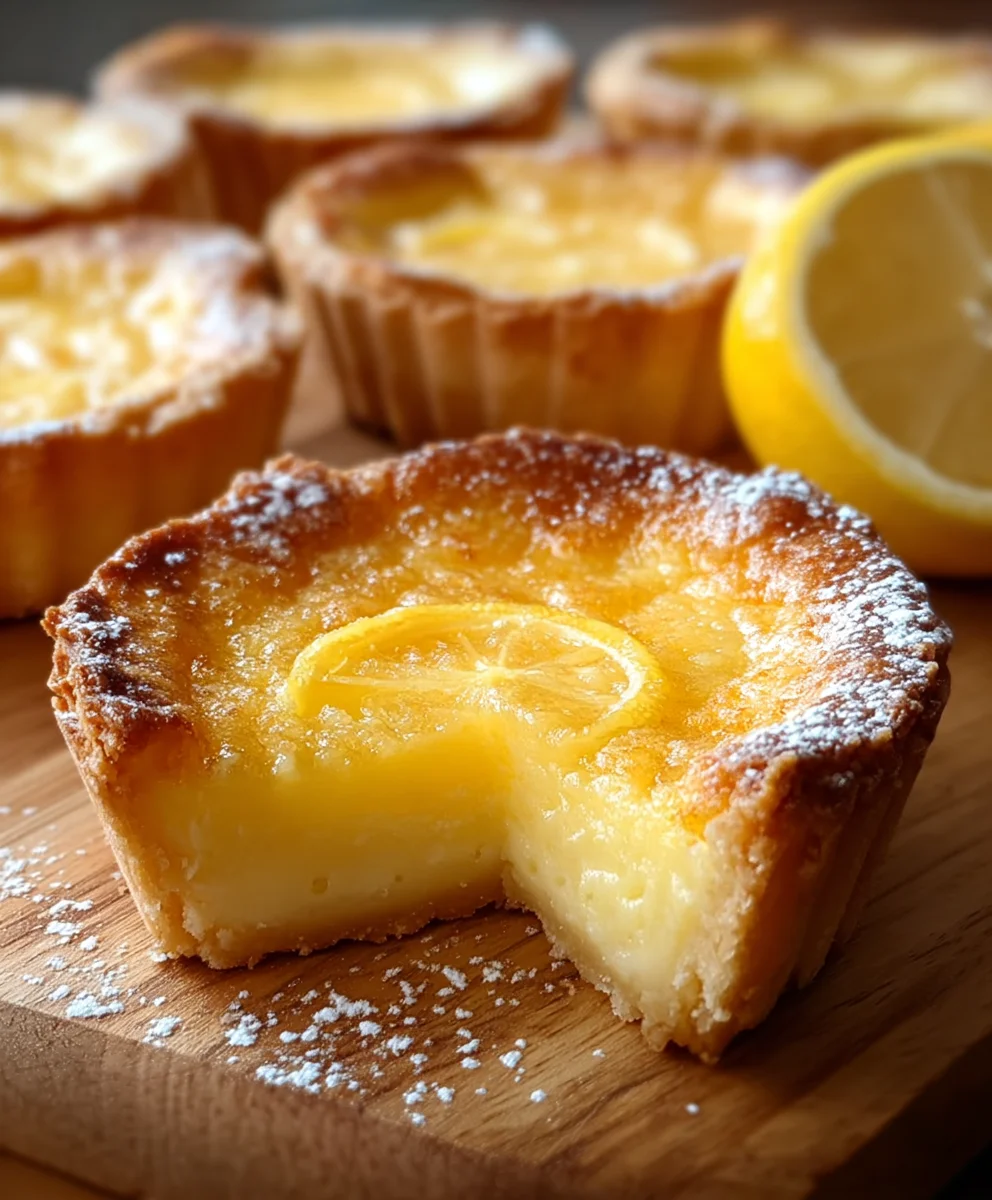 Baby Lemon Impossible Pies - Zesty & Easy Dessert