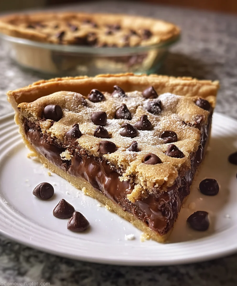 Best Chocolate Chip Cookie Pie Recipe-Easy Dessert