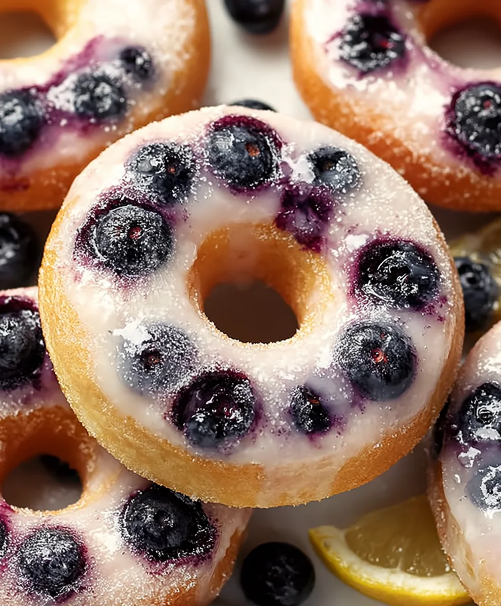 Easy Baked Lemon Blueberry Donuts-Delicious Treat
