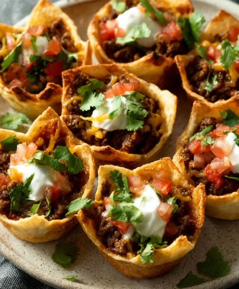Easy Beef Taco Cups- Quick & Delicious Recipe