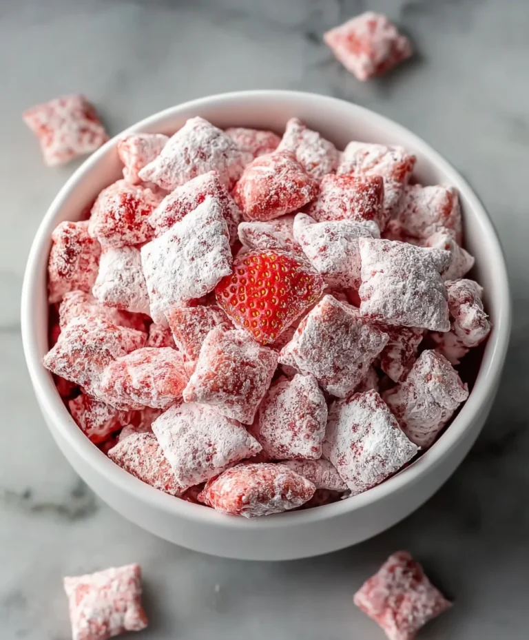Easy Strawberry Shortcake Puppy Chow Delight