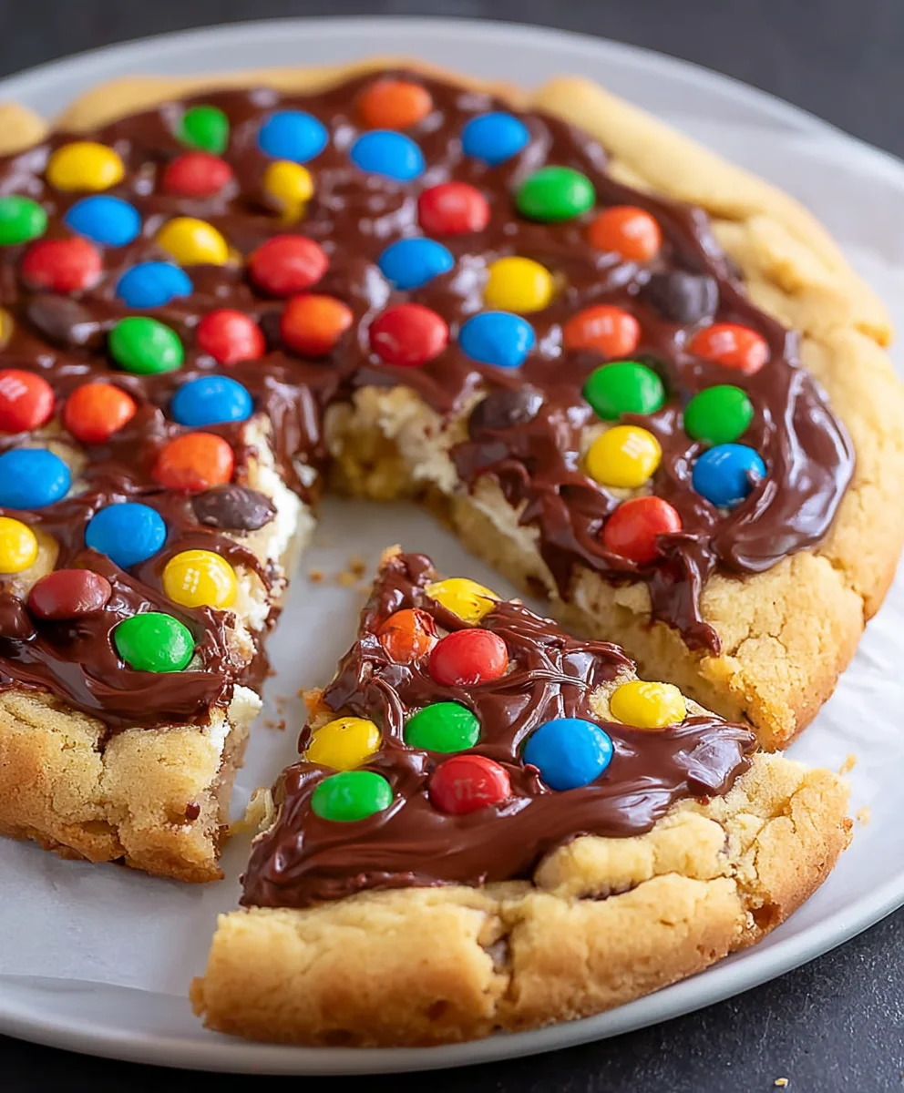 M&M Cookie Pizza- Easy Dessert Recipe Fun