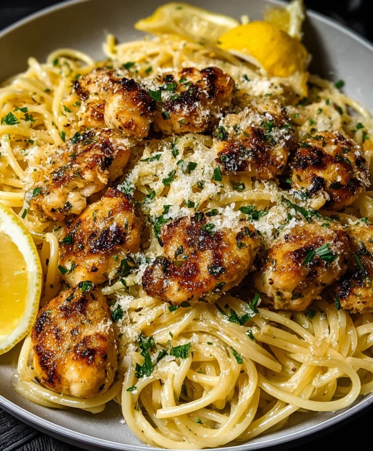 Lemon Garlic Butter Chicken Parmesan Pasta