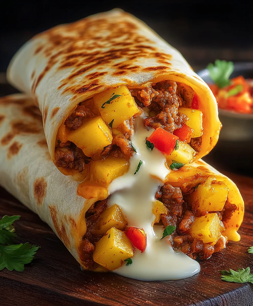 Cheesy Potato Burritos Easy-Comfort Food Recipe