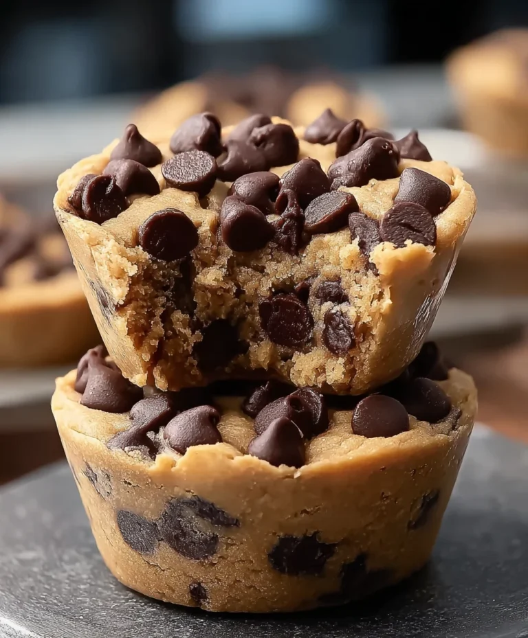Peanut Butter Chocolate Chip Cookie Cups-Easy Dessert