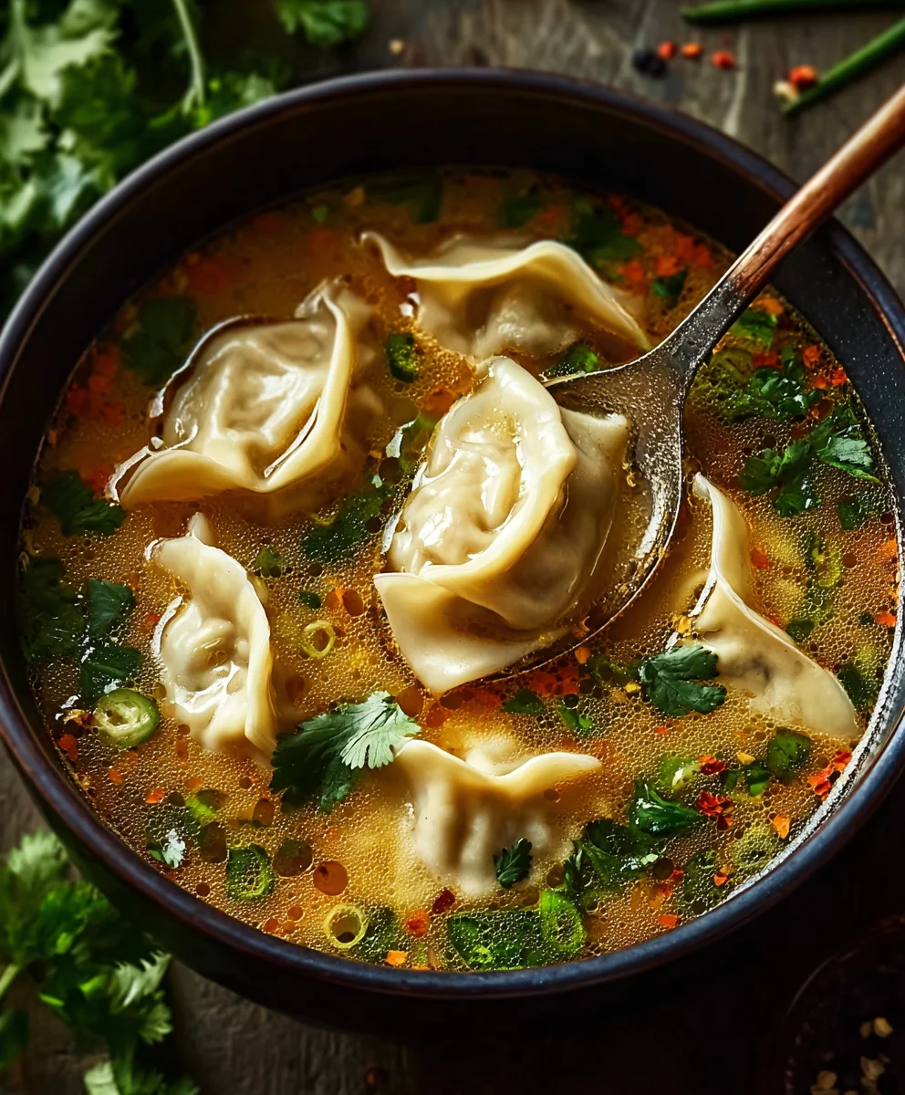 Cozy Thai Beef Potsticker Soup Recipe-Comforting & Easy