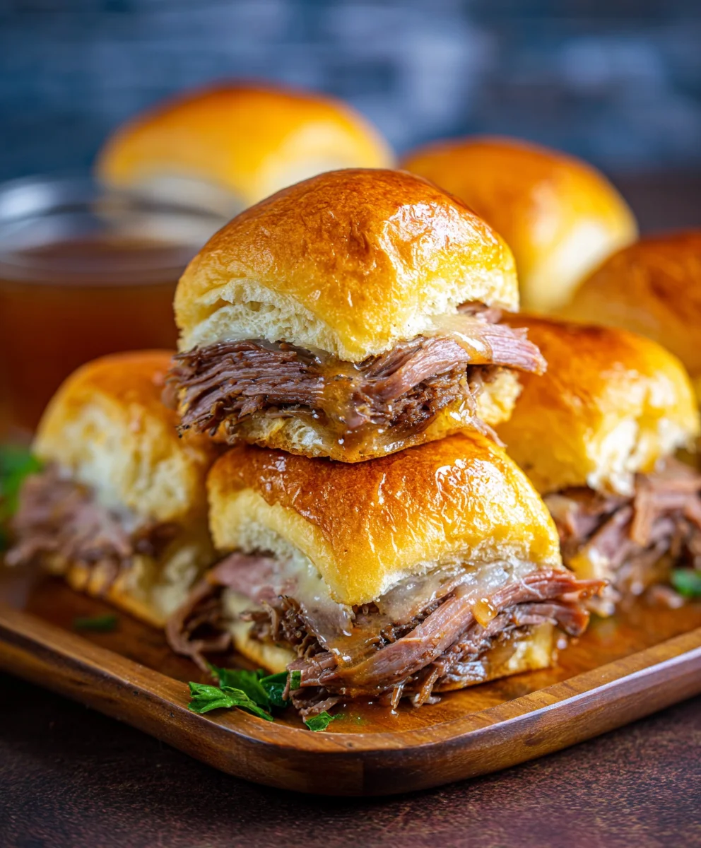 Easy French Dip Sliders Recipe-Gourmet Flavor