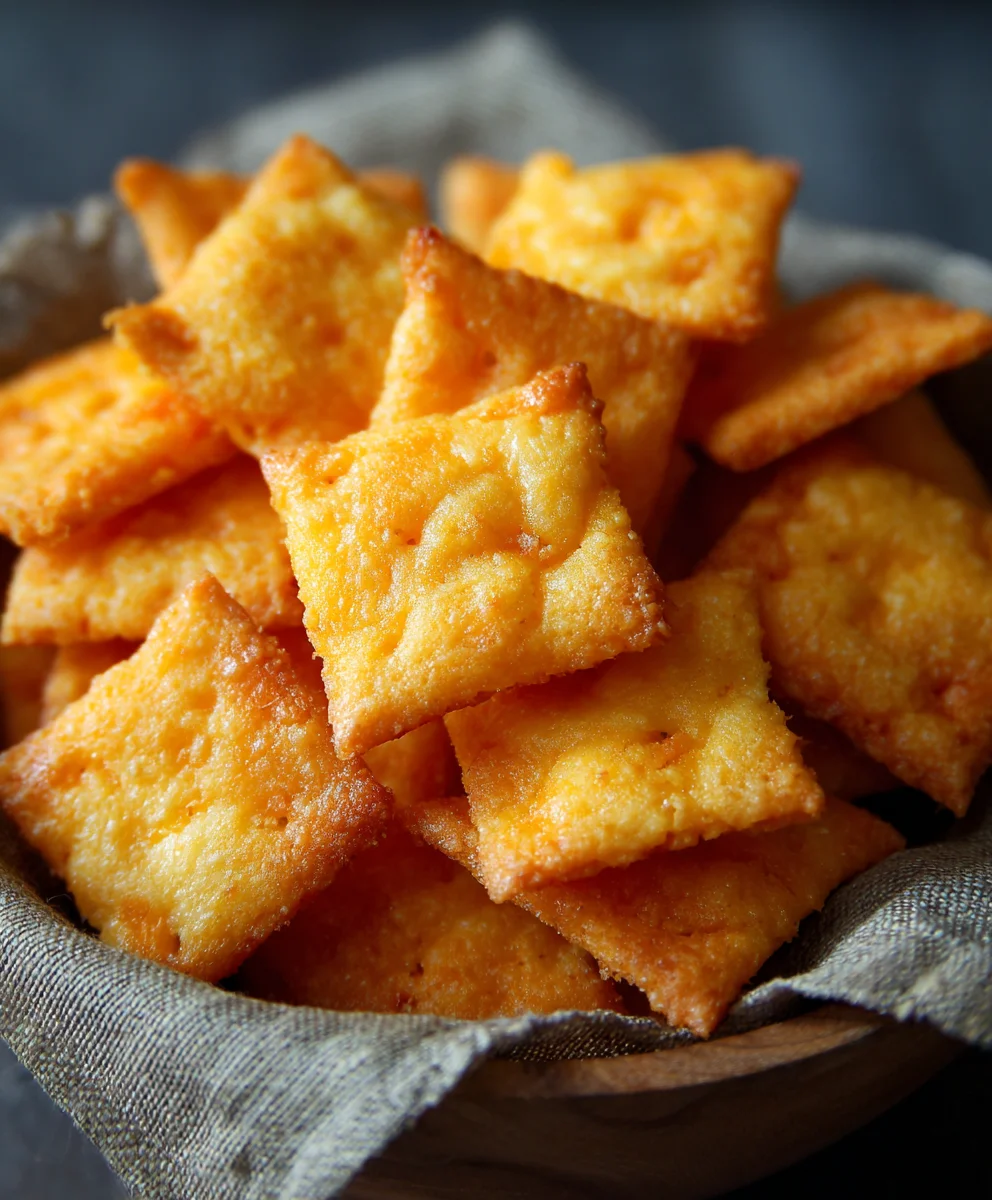Homemade Cheddar Cheese Crackers- Cheez Its