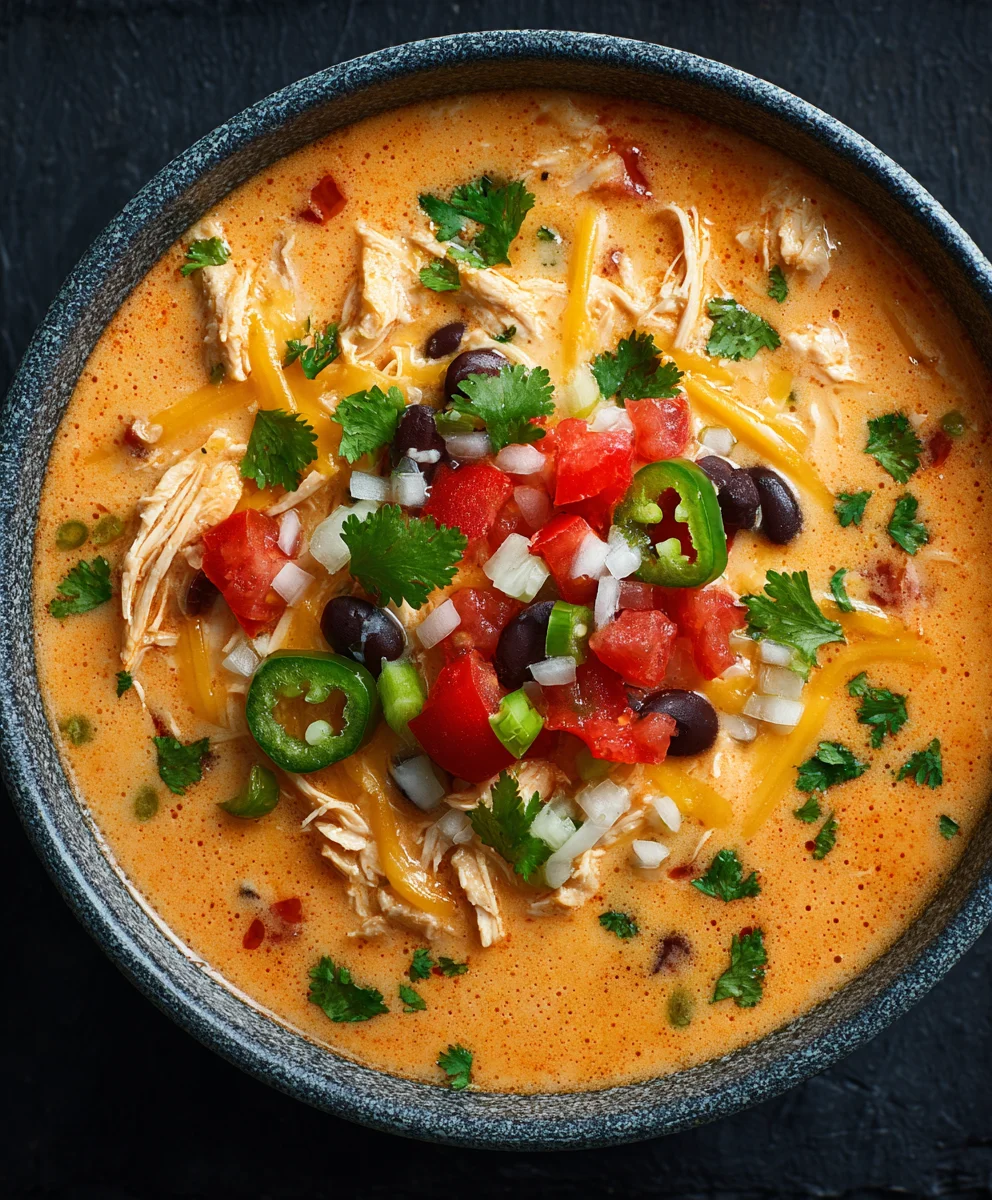Easy Creamy Chicken Enchilada Soup Recipe