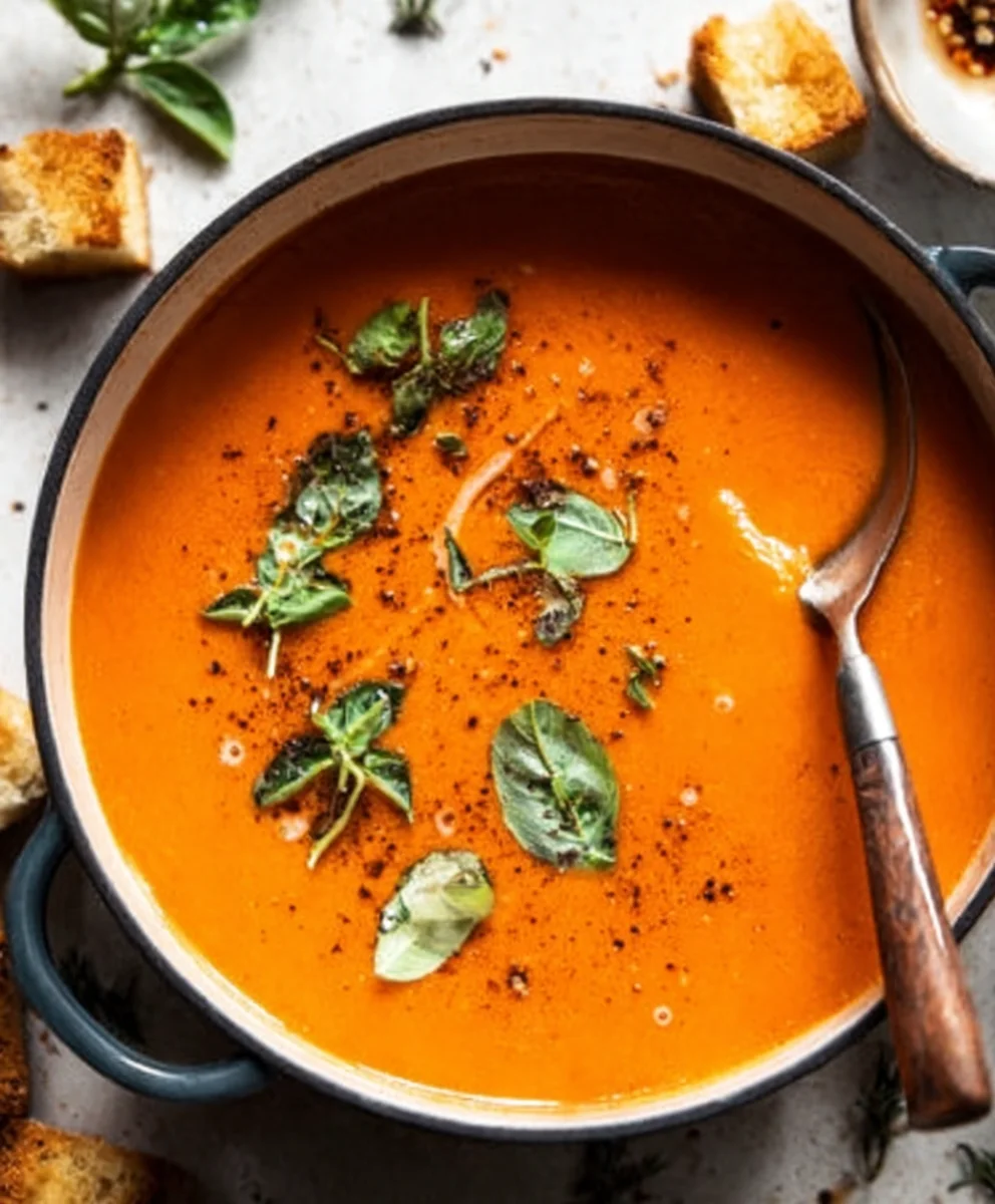 Cozy Creamy Tomato Soup - Easy Canned Tomato Recipe